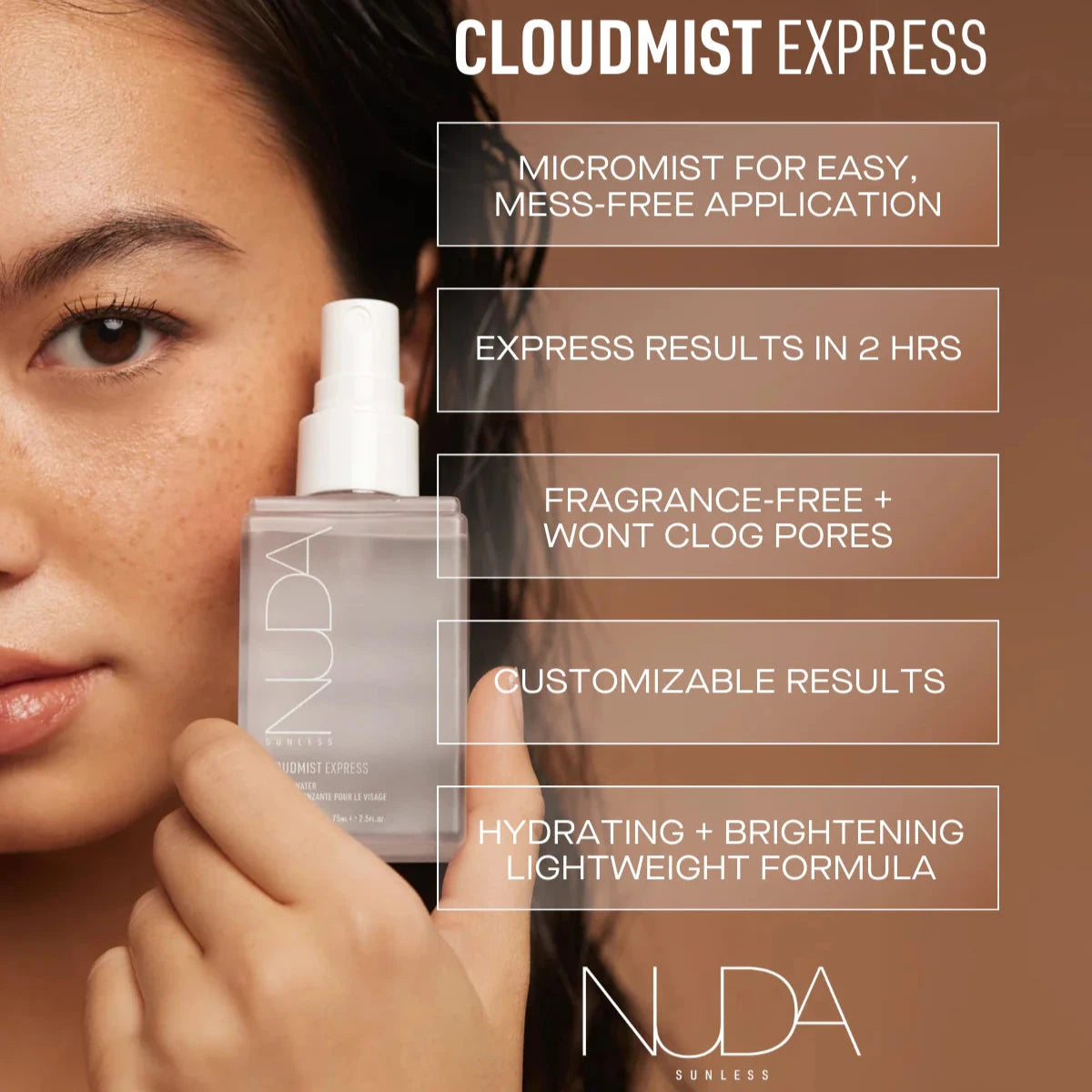 Eau de bronzage pour le visage - CLOUDMIST EXPRESS